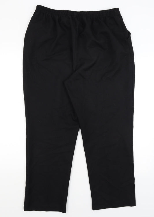 Womens UK Size 16 Papaya Regular Fit Dress Pants Black Trousers