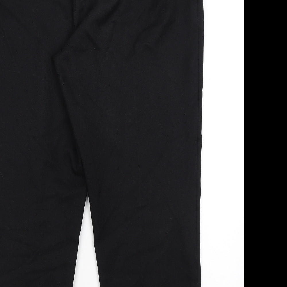 Womens UK Size 16 Papaya Regular Fit Dress Pants Black Trousers