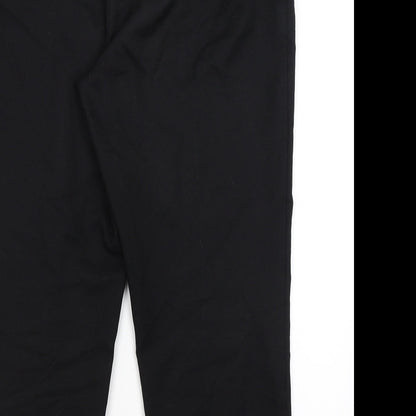 Womens UK Size 16 Papaya Regular Fit Dress Pants Black Trousers