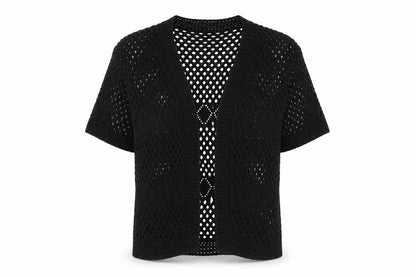 Sixth Avenue Womens Black   Wrap Jumper Size L