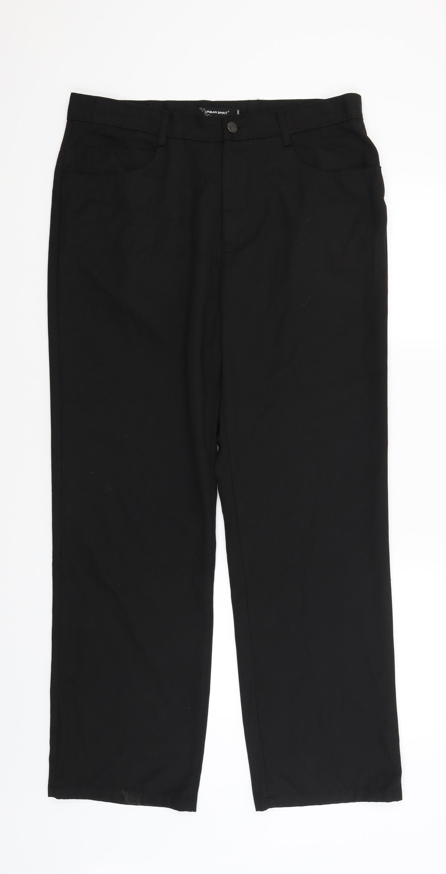 Urban Spirit Mens Black   Dress Pants Trousers Size 34 in L29 in