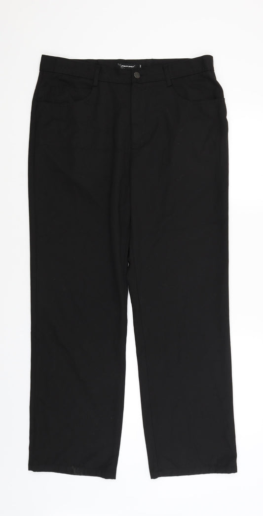 Urban Spirit Mens Black   Dress Pants Trousers Size 34 in L29 in