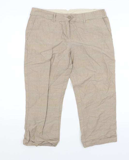 Full Circle Mens Beige   Cropped Trousers Size 30 in L21 in