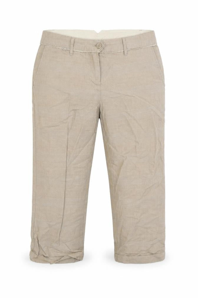 Mens UK Size 30 in Full Circle Regular Fit Cropped Beige Trousers