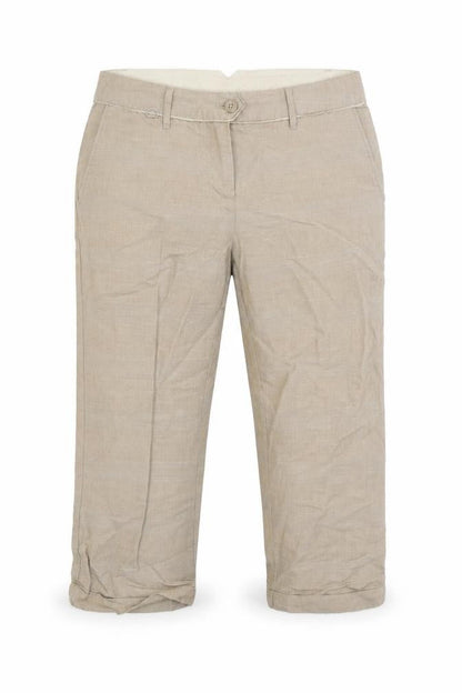 Mens UK Size 30 in Full Circle Regular Fit Cropped Beige Trousers