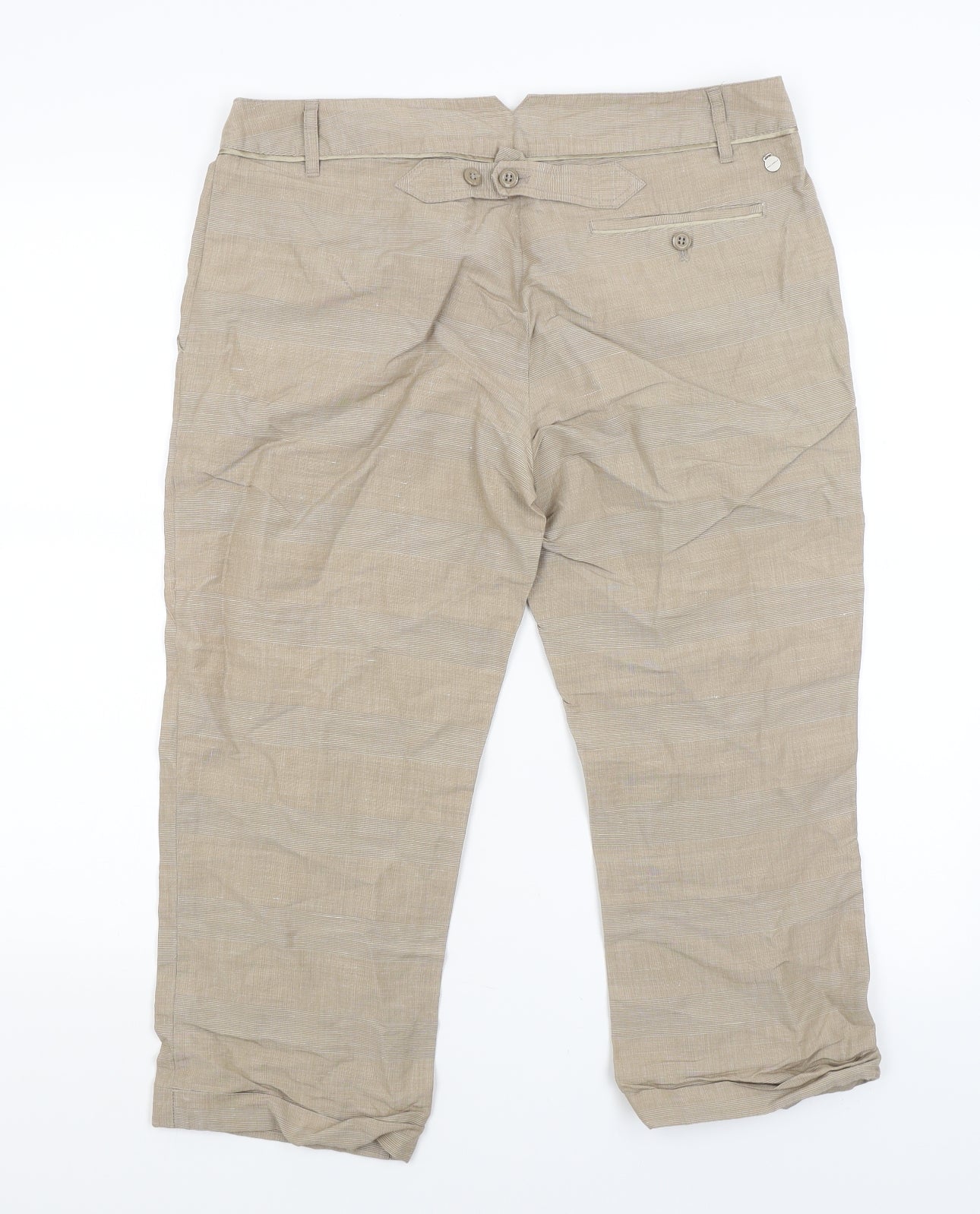 Full Circle Mens Beige   Cropped Trousers Size 30 in L21 in