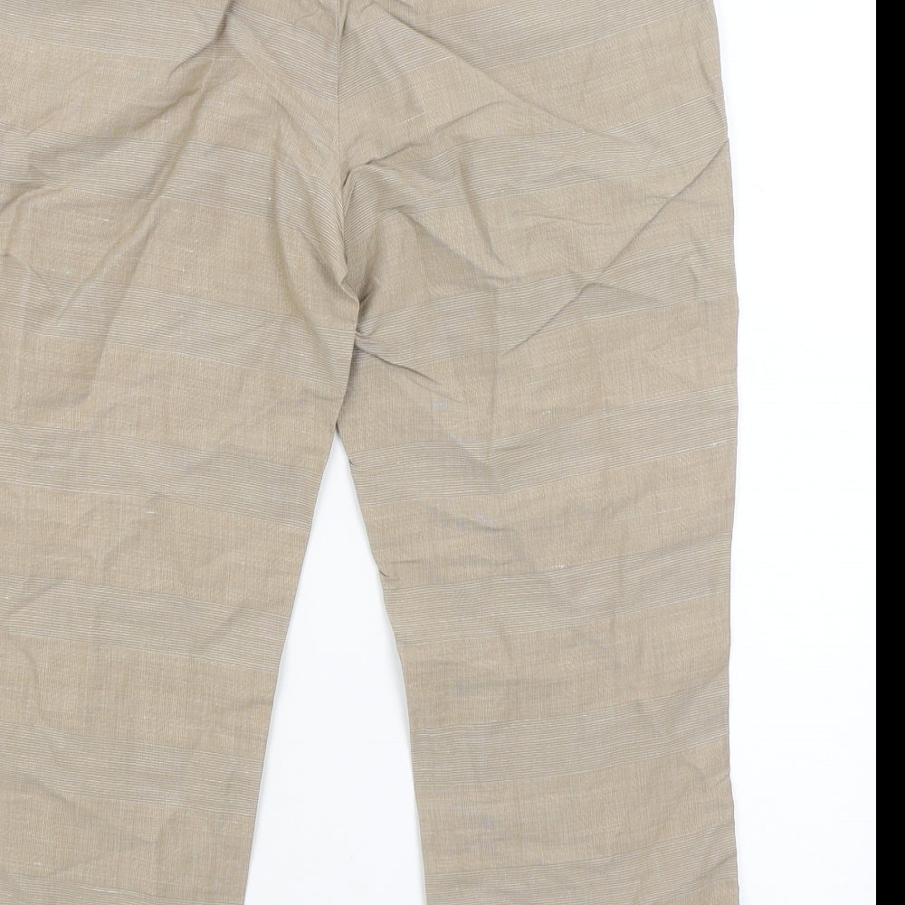 Full Circle Mens Beige   Cropped Trousers Size 30 in L21 in