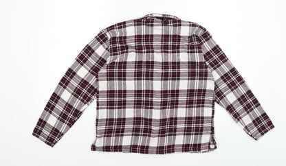 Boux Avenue Womens Red Plaid  Basic Button-Up Size 14
