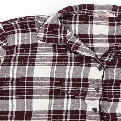 Boux Avenue Womens Red Plaid  Basic Button-Up Size 14