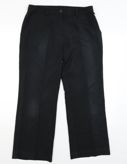 Dimensions Womens Black   Dress Pants Trousers Size 14 L26.5 in