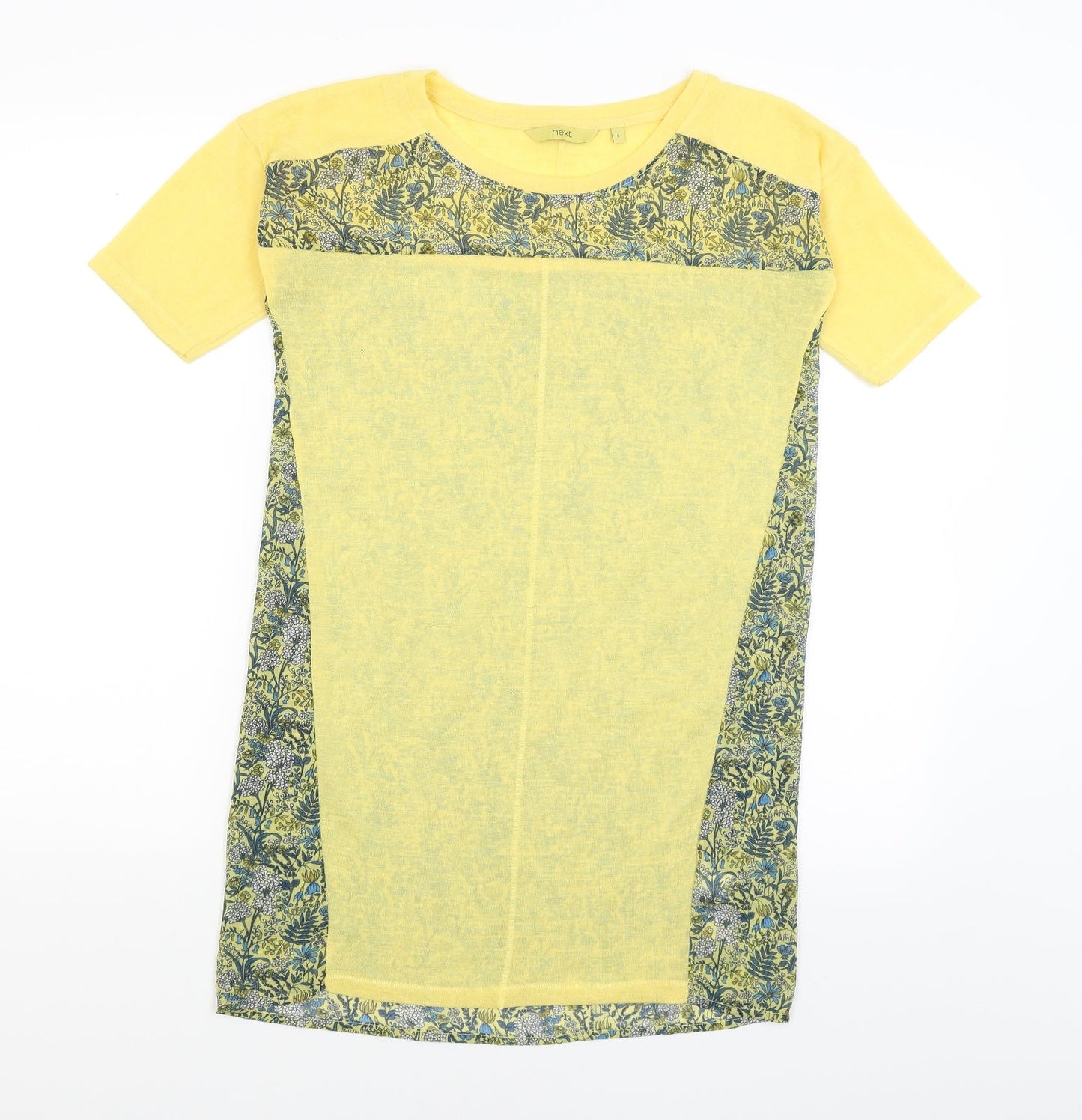 Womens UK Size 6 NEXT Yellow Basic T-Shirt