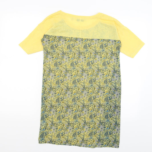 Womens UK Size 6 NEXT Yellow Basic T-Shirt