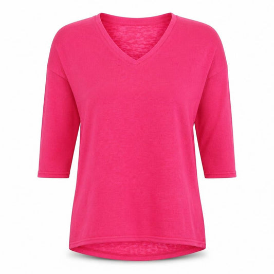 Womens UK Size 6 F&F Pink Basic T-Shirt