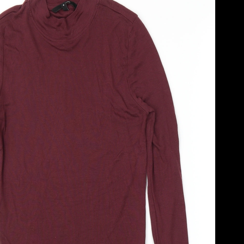 Womens UK Size M VERO MODA Purple Basic T-Shirt