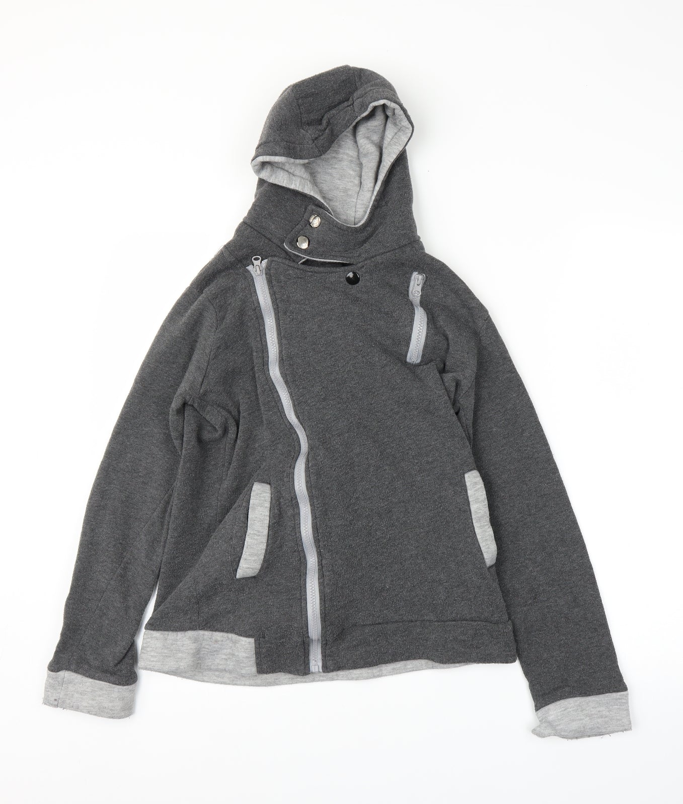 Qiaoyishi Womens Grey   Full Zip Hoodie Size 8