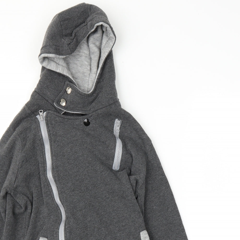Qiaoyishi Womens Grey   Full Zip Hoodie Size 8