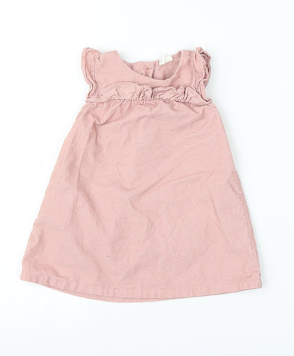 H&M Girls Pink  Corduroy A-Line  Size 6-9 Months