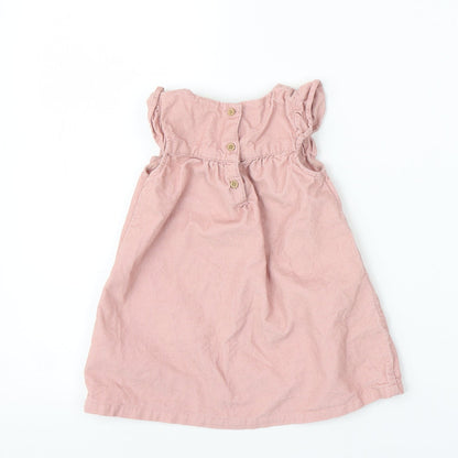 H&M Girls Pink  Corduroy A-Line  Size 6-9 Months