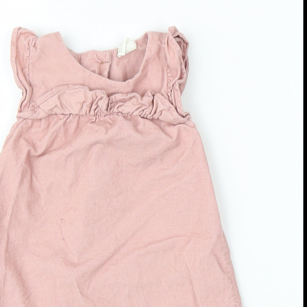 H&M Girls Pink  Corduroy A-Line  Size 6-9 Months