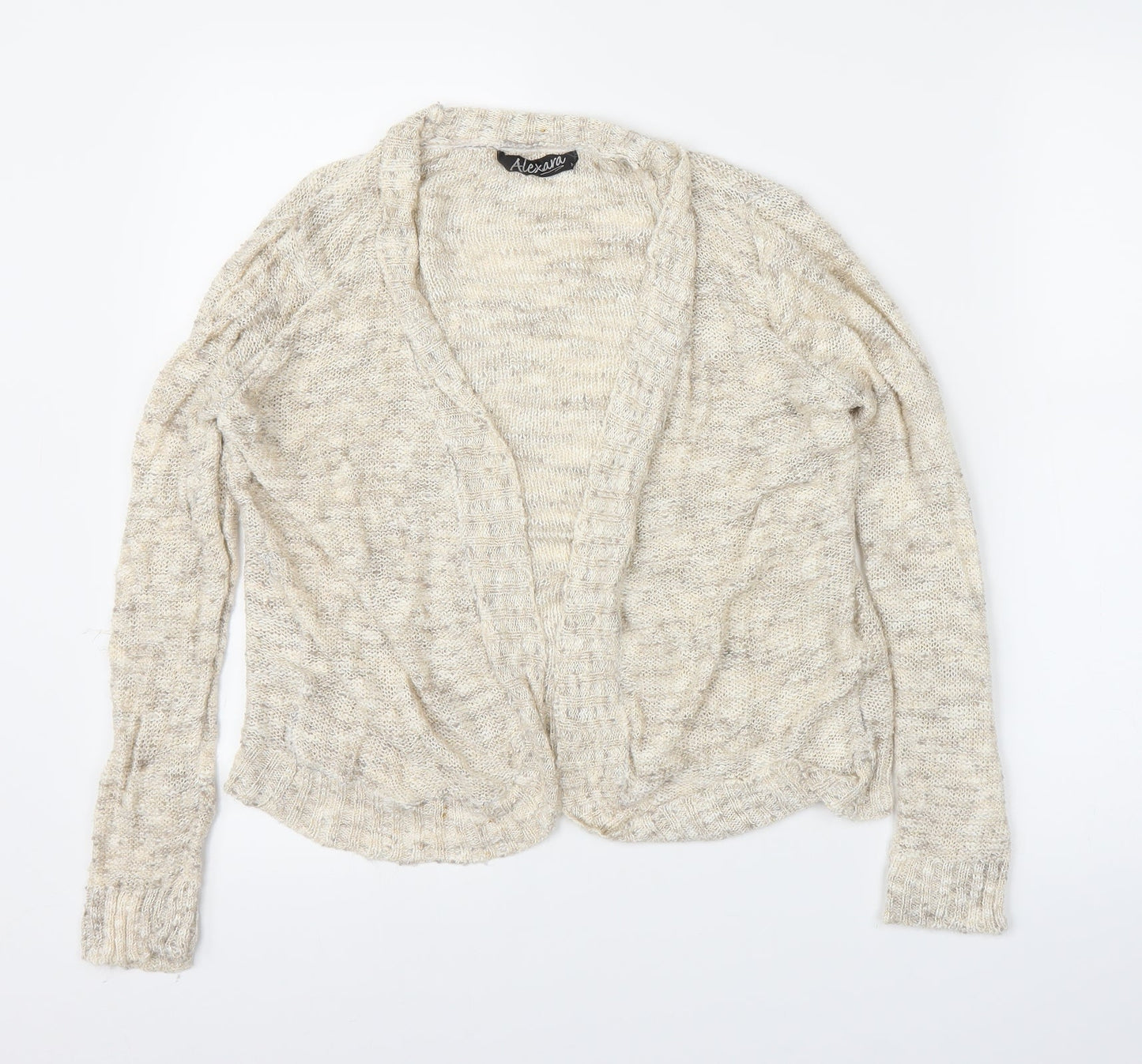 Alexara Womens Beige   Cardigan Jumper Size M