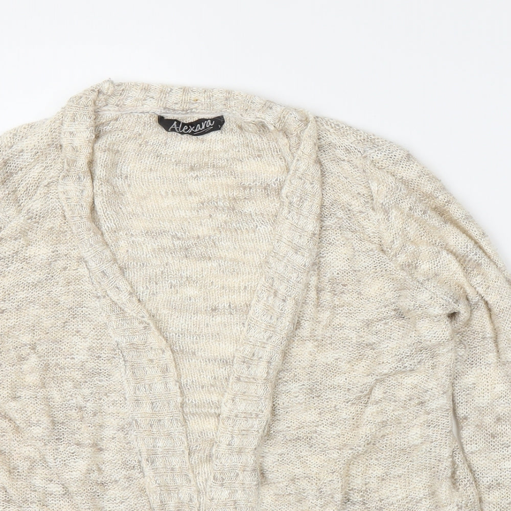 Alexara Womens Beige   Cardigan Jumper Size M