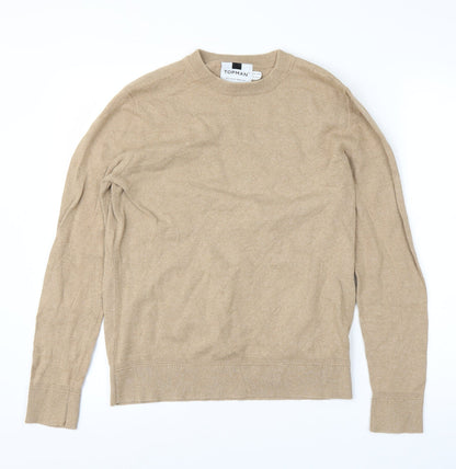 Topman Mens Beige   Pullover Jumper Size S