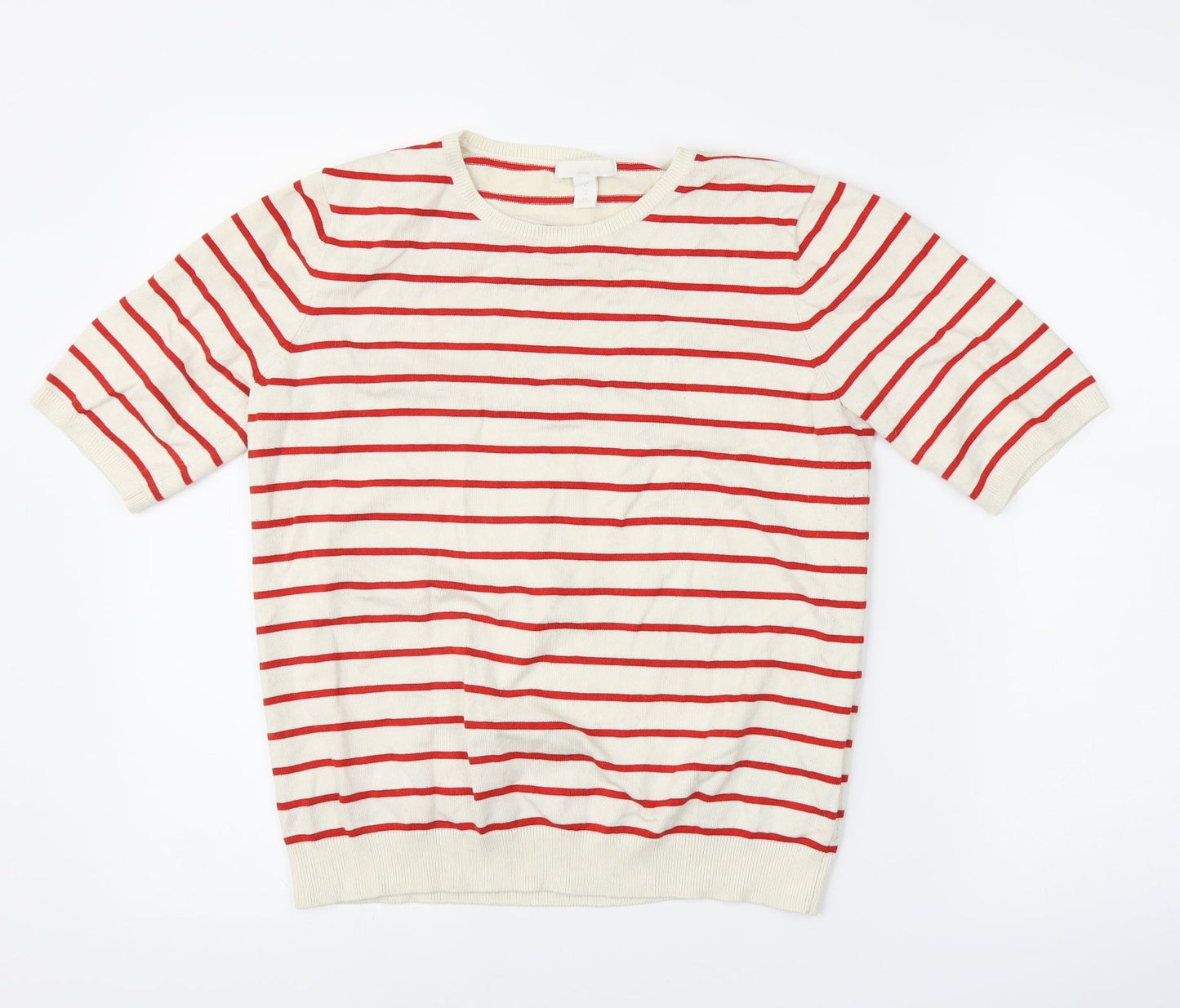 Womens UK Size M H&M Ivory Basic Blouse