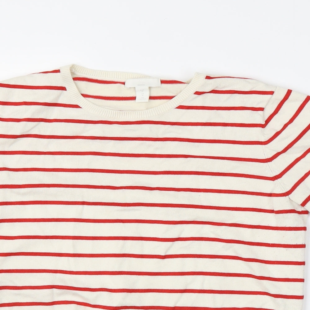 Womens UK Size M H&M Ivory Basic Blouse