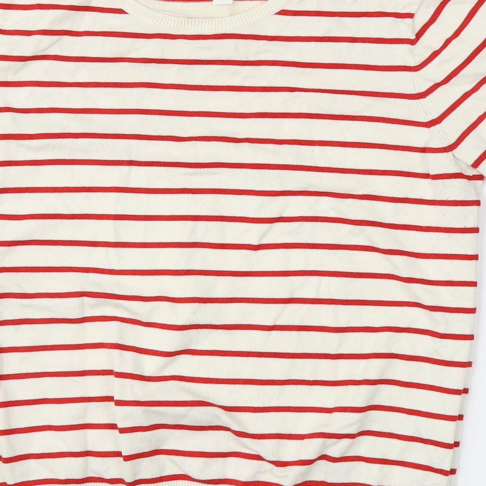 Womens UK Size M H&M Ivory Basic Blouse
