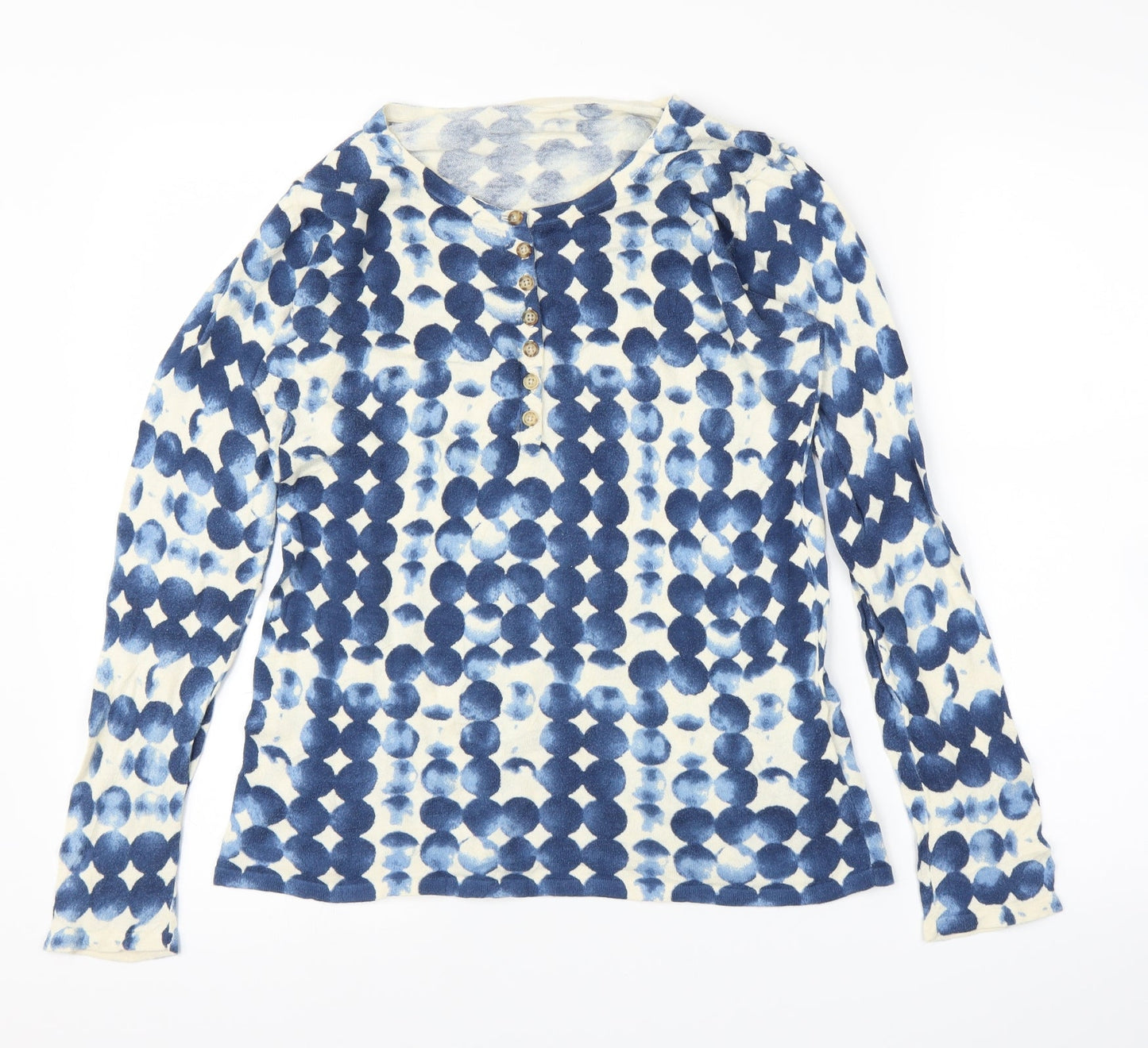 Womens UK Size M Preworn Blue Basic Blouse