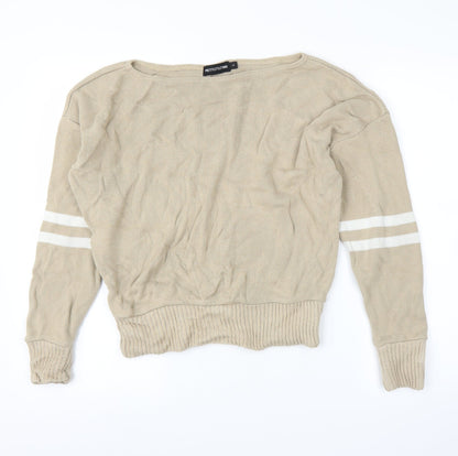 PRETTYLITTLETHING Womens Beige   Pullover Jumper Size S