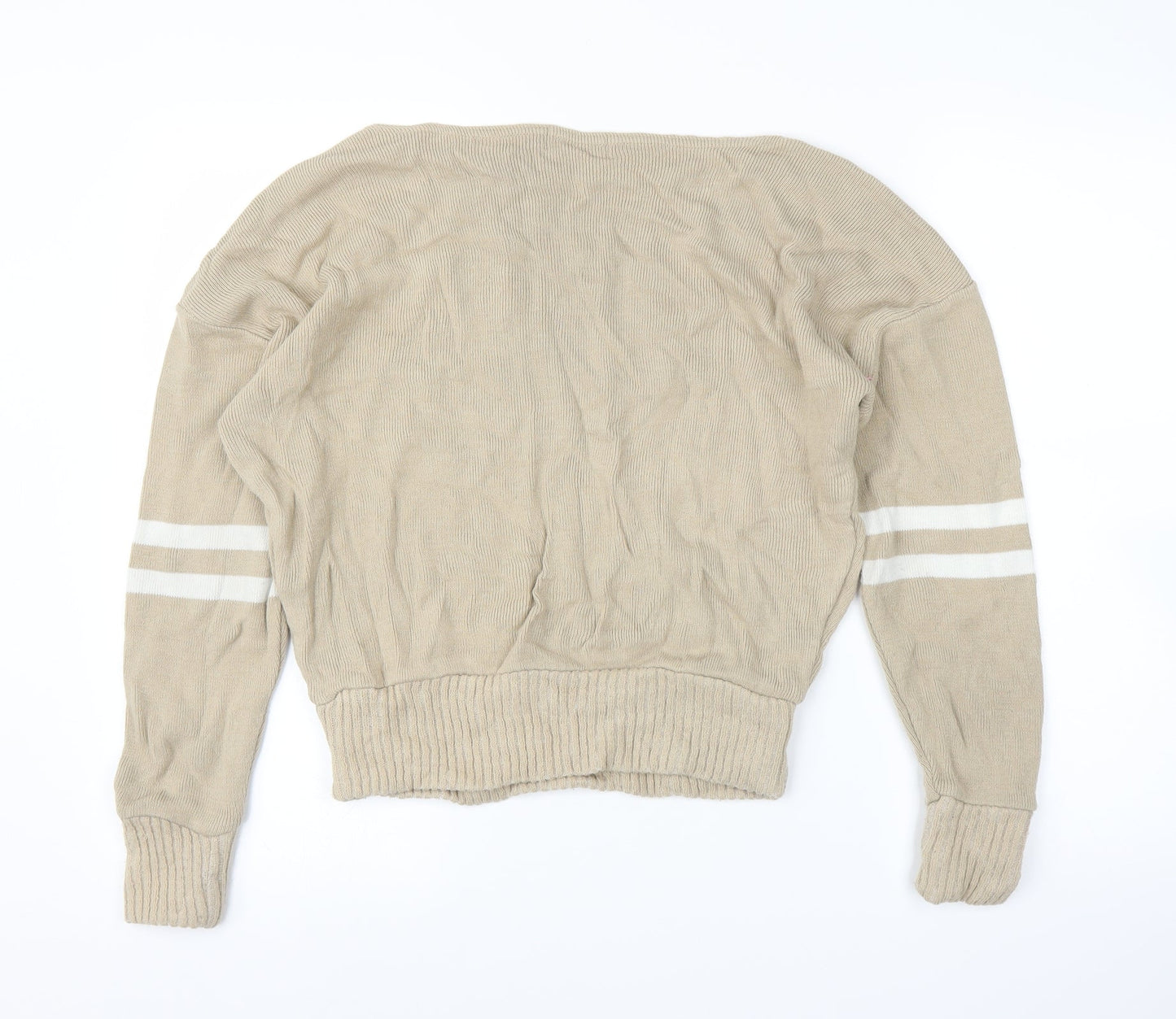 PRETTYLITTLETHING Womens Beige   Pullover Jumper Size S