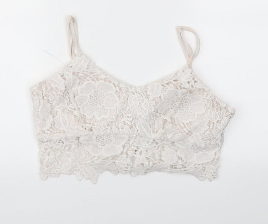 CAMEO ROSE  Womens Ivory   Cropped T-Shirt Size 12