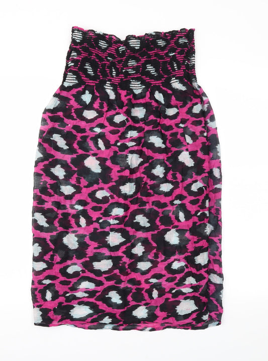 ocean club Womens Pink Animal Print  Fit & Flare  Size 12