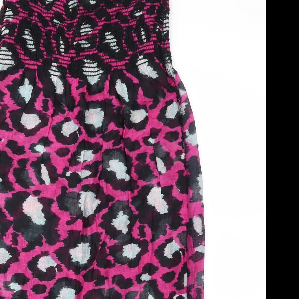 ocean club Womens Pink Animal Print  Fit & Flare  Size 12