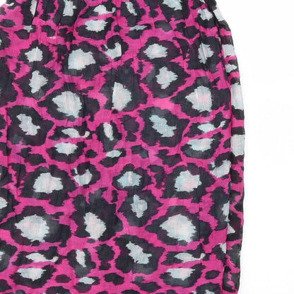 ocean club Womens Pink Animal Print  Fit & Flare  Size 12