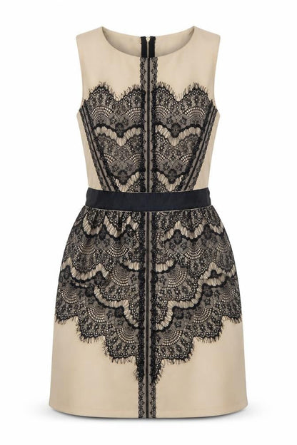 Be Beau Womens Ivory Floral  A-Line  Size 6