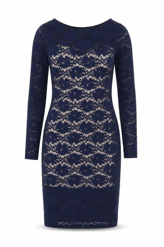 Front view of Club L women’s blue a-line, size UK 6