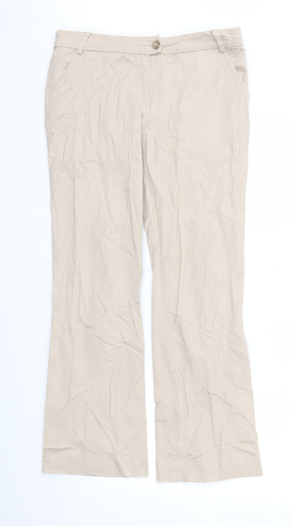 Wearhouse Womens Beige   Trousers  Size 10 L29 in