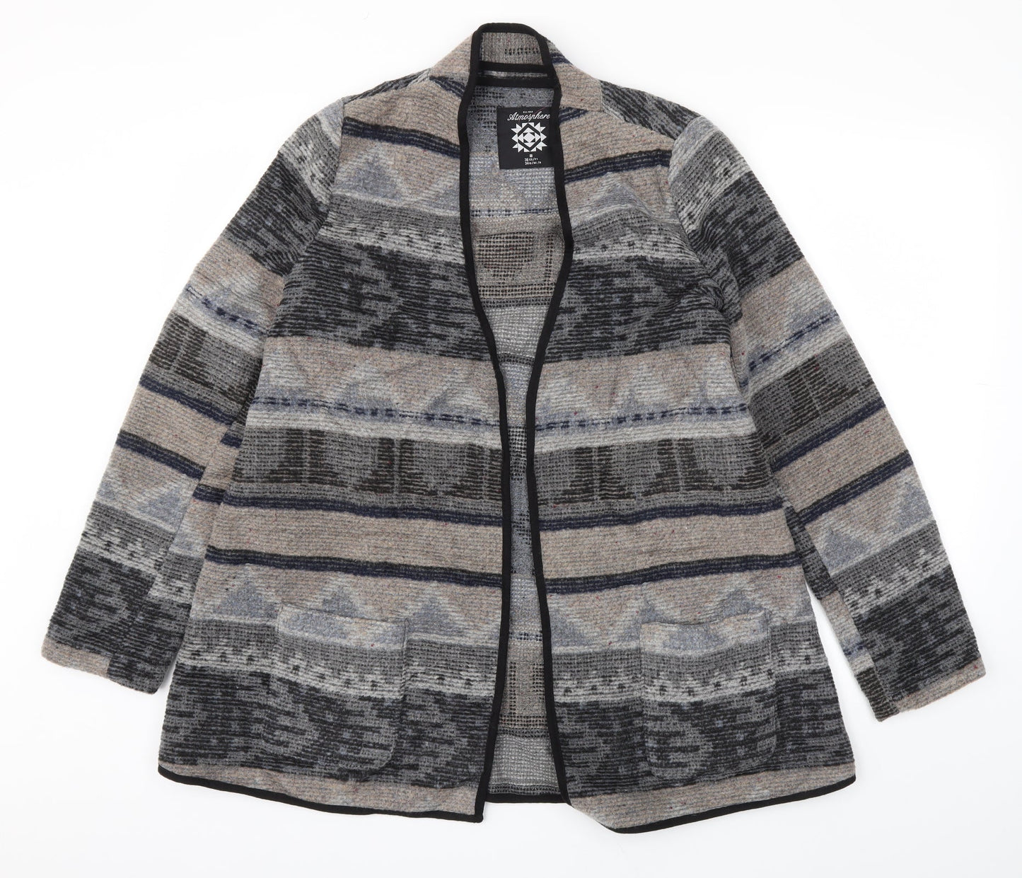 Primark Womens Black Argyle/Diamond  Jacket  Size 8