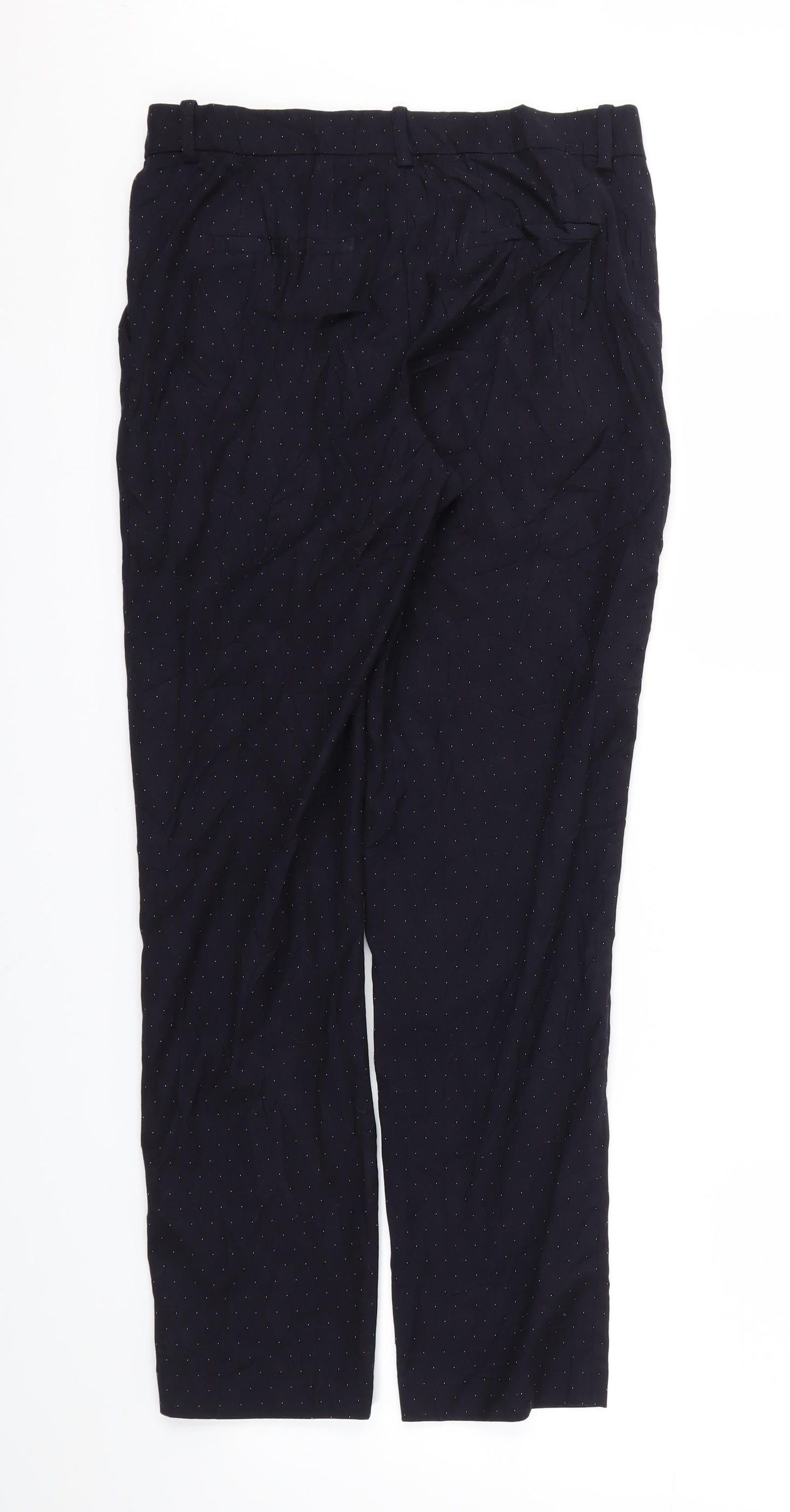Monoprix Femme Womens Blue Polka Dot  Trousers  Size 8 L26 in