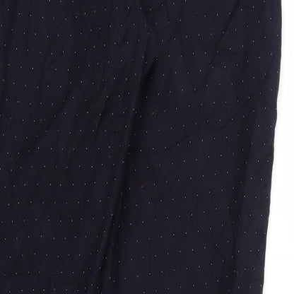 Monoprix Femme Womens Blue Polka Dot  Trousers  Size 8 L26 in