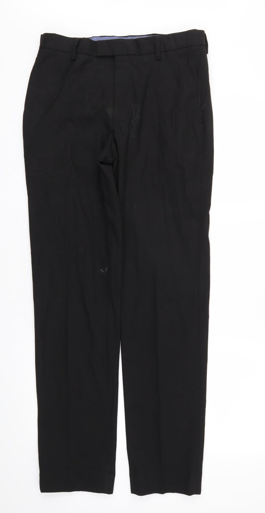 M&S Mens Black   Trousers  Size 30 L33 in