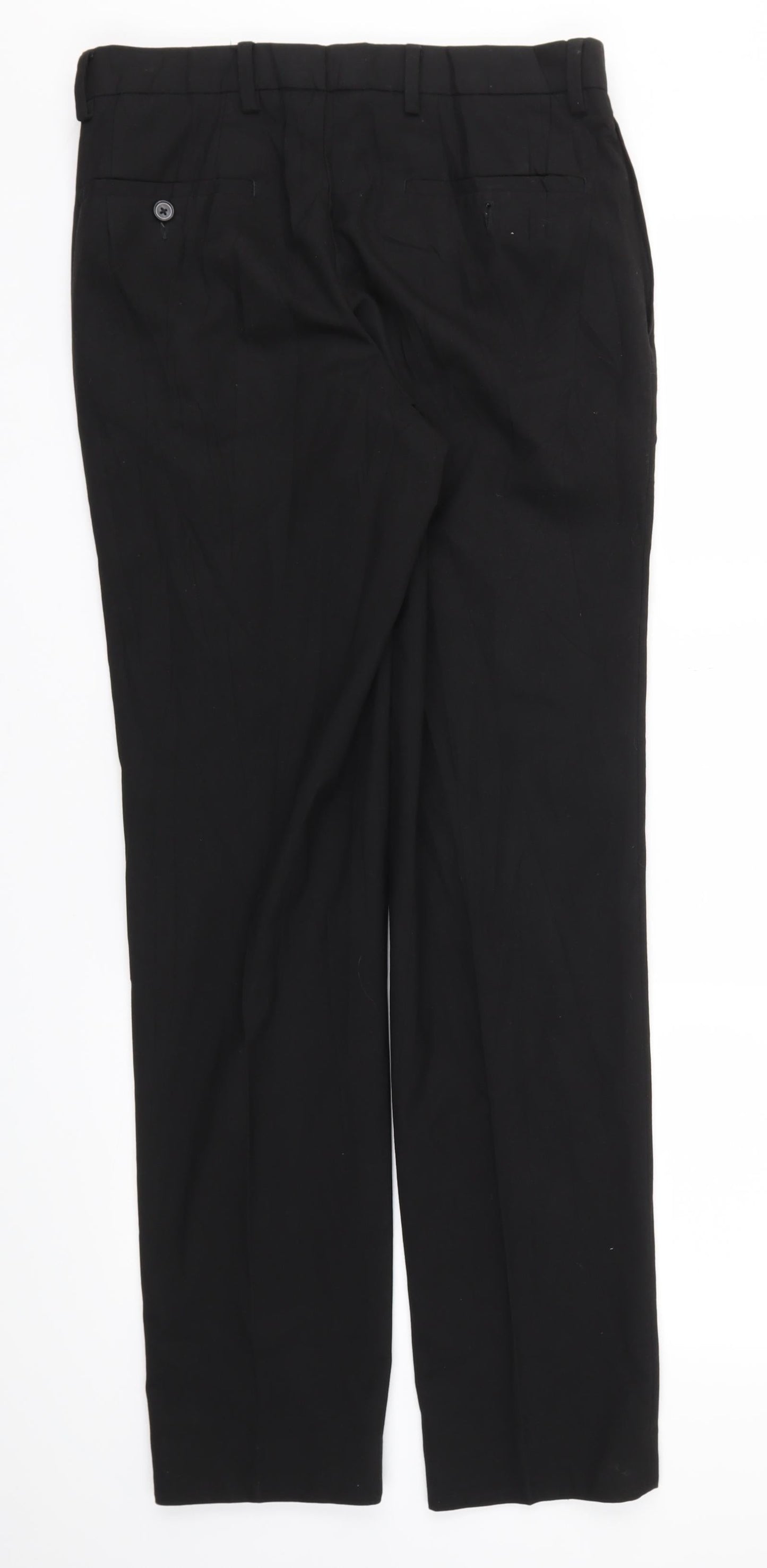M&S Mens Black   Trousers  Size 30 L33 in