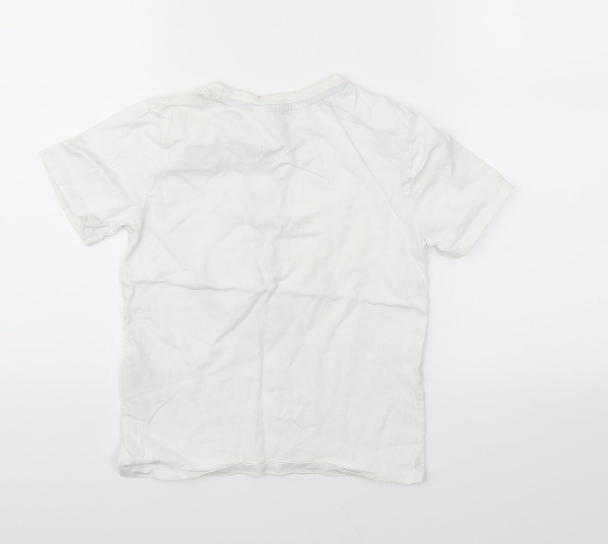 H&M Boys White   Basic T-Shirt Size 7-8 Years