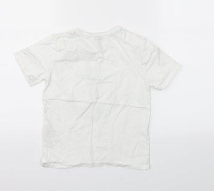 H&M Boys White   Basic T-Shirt Size 7-8 Years