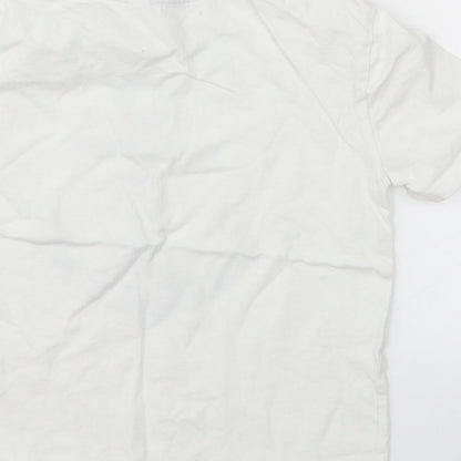 H&M Boys White   Basic T-Shirt Size 7-8 Years