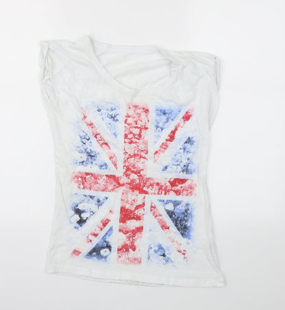 Primark Womens White   Basic Polo Size 8