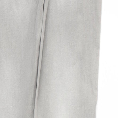 Womens UK Size 10 Waven Extra-Slim Fit Skinny Grey Jeans