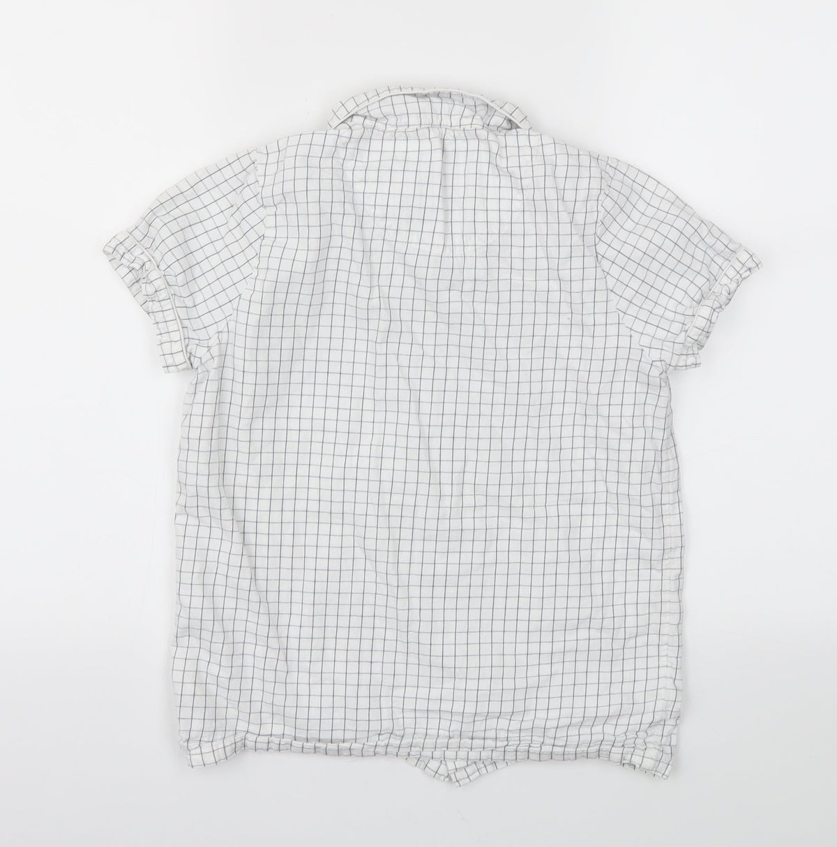 Marks & Spencer Girls White Check  Basic T-Shirt Size 11-12 Years